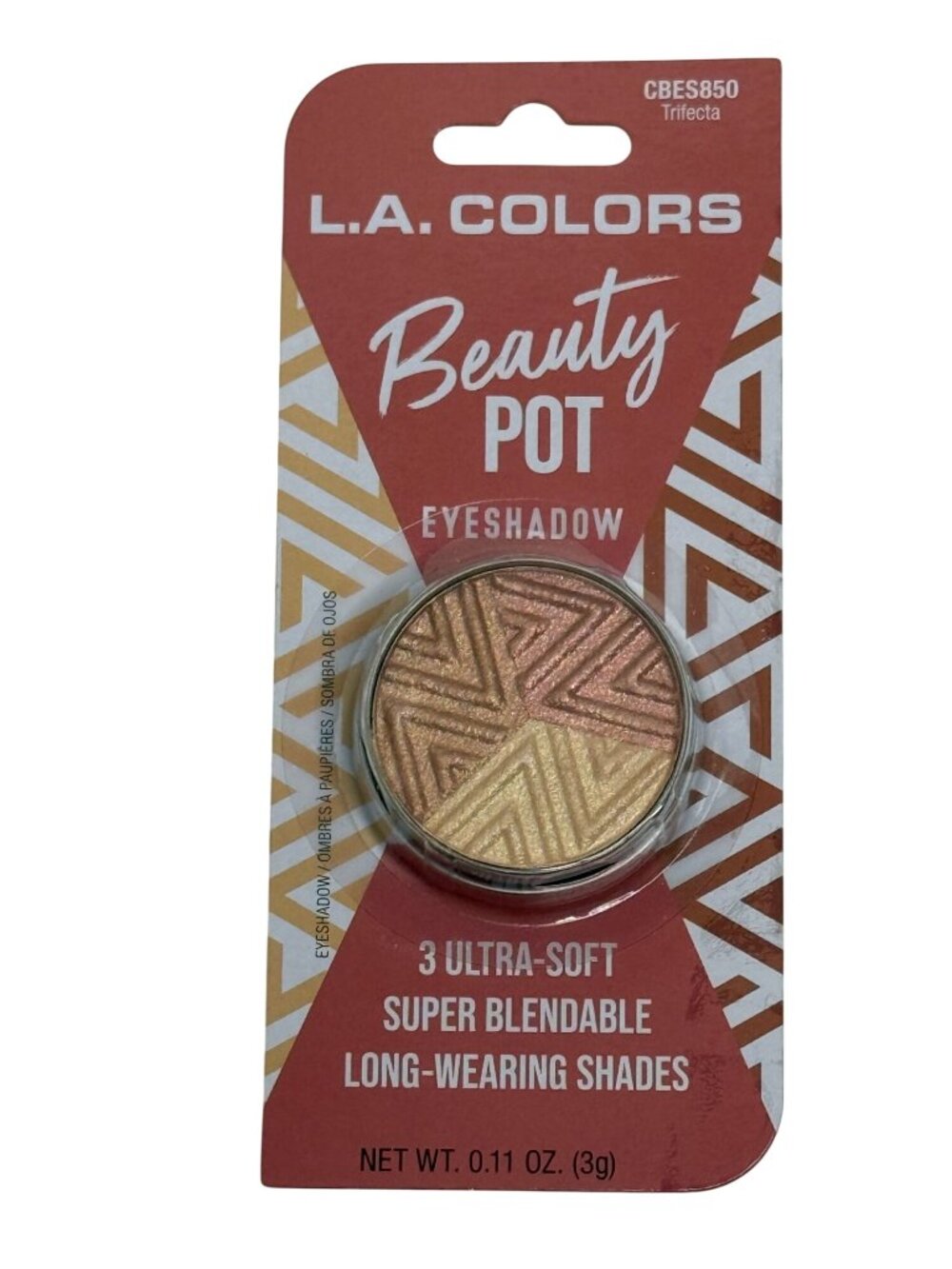 LA Colors Beauty Pot Eyeshadow Trifecta Shimmer Palette New